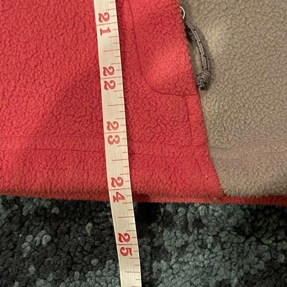 The North Face Jacket MED L Fleece Grey Pink Full Zip Unlined Camping Hiking - Picture 12 of 12